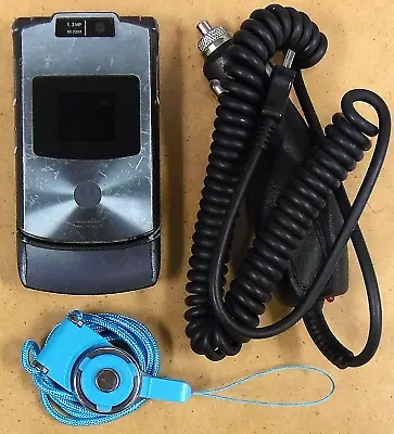 Motorola RAZR V3xx - Dark Platinum / Gray ( AT&T ) Cellular Flip Phone - Bundled • $33.99