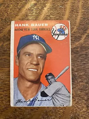 1954 Topps #130 Hank Bauer LOW GRADE • $4.75