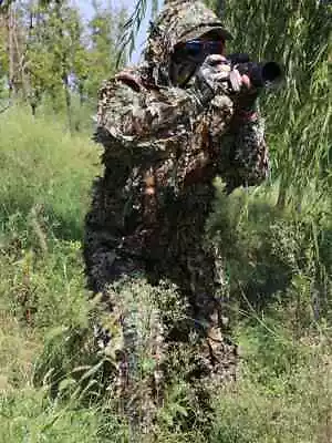 Leaf Ghillie Suit Woodland Camo Camouflage Clothing 3D Jungle Hunting UK SELLER • £23.99