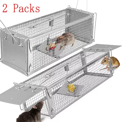 2Pack Humane Catch & Release Live Animal Trap Cage For Rat Squirrel Raccoons Cat • $41.52