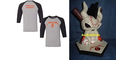 Giants Metallica  Hardwired For San Francisco  3/4 XXL Shirt & Scary Guy Statue • $76.78