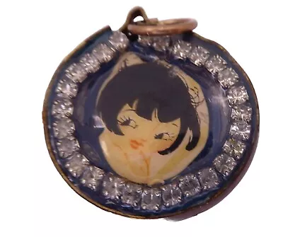 Handmade Upcycled Mixed Media Pendant Anime Steampunk Pop Art One Of A Kind • $22.69