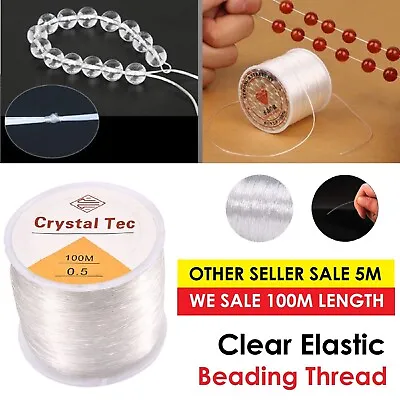 Stretch Elastic Cord String Bead Beading Jewellery Bracelet Clear Thread Line • $11.49