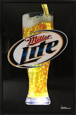 🍺2' X 3' Rare 2012 Miller Lite Beer Animated LED Light Sign Excellent Condition • $359