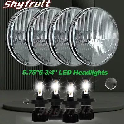 4PCS 5.75  5-3/4  INCH LED Headlights Hi/Lo Beam Lamp For Ford Mustang 1969 • $118.28