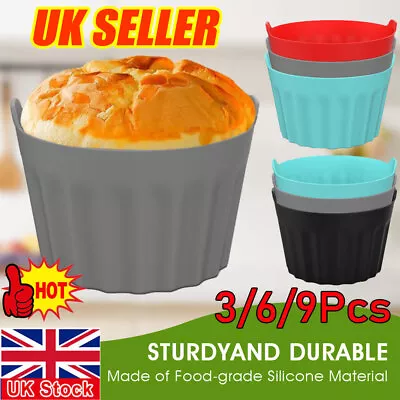 3/9X Air Fryer Egg Poacher Moulds-Silicone Liners Pot Ramekins For All Air Fryer • £6.78