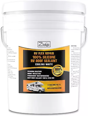 RV Roof Sealant EPDM Rubber Coating RV Flex Repair Trailers Campers White 5 Gall • $569.89