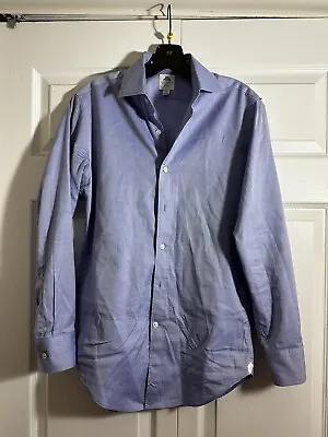 J Crew Slim Mens Pale Blue Button Up Dress Shirt Thomas Mason • $28