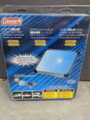 Coleman 6 Watt Solar Battery Trickle Charger 58022 • $49