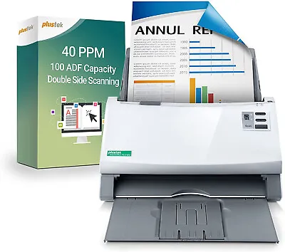 $278.88 • Buy Plustek SmartOffice PS3140U High-Speed Duplex Document Scanner W/ Auto Document