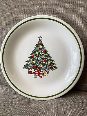 New MOUNT CLEMENS Pottery Christmas  Theme-  10.5   4 Dinner Plates • $29.99