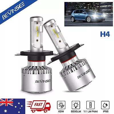 2x H4 LED Headlight Globes 8000LM Hi/Low Beam Fit Toyota HiAce FJ Cruiser 10-18 • $33.99