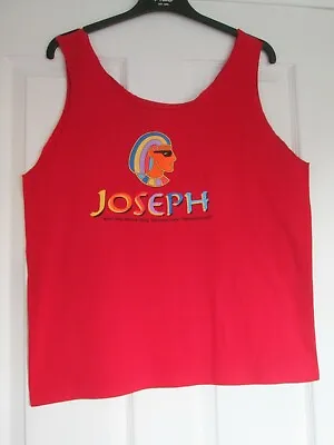 £4.99 • Buy Joseph And The Amazing Technicolour Dreamcoat Red Raw Edge Vest Top, Medium Size