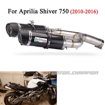 For Aprilia Shiver 750 2010-2016 Exhaust Mid Link Pipe Slip On 51mm Muffler Tips • $228.01