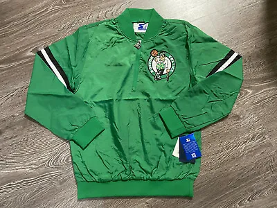 $69 • Buy Starter NBA Boston Celtics The Jet Crinkle Half Zip Pullover Woven Jacket Mens S