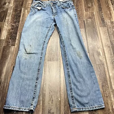 Ariat Jeans Mens 34x34 Blue Denim M4 Low Rise BootCut Western Cowboy Casual • $41.82