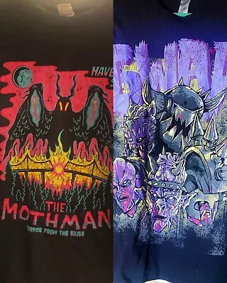 GWAR And MOTHMAN Shirt Lot Rad Large Medium Horror Punk Metal Graphics • $45