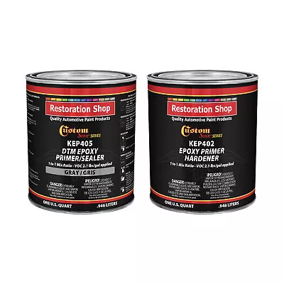 GRAY Epoxy Primer/Sealer 2.1 VOC (HALF GALLON KIT) - Anti-Corrosive DTM Primer • $89.99