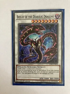 Yu-Gi-Oh Beelze Of The Diabolic Dragons - LEHD-ENB36 - Common Card - 1st Edition • £2.75