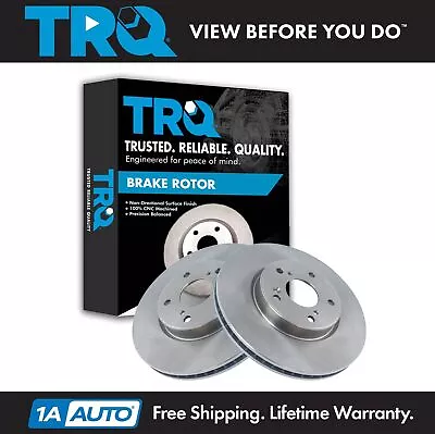 TRQ Brake Rotor Disc Front Driver & Passenger Side Pair For Honda Civic Accord • $94.95