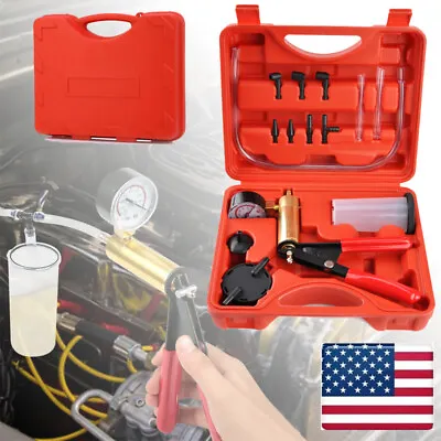 $21.97 • Buy Automotive Hand Held Vacuum Pump Brake Clutch Bleeder Tester Set Bleeding Kit US