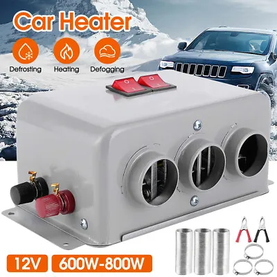 800W Electric Car Heater 3 Hole 12V DC Heating Fan Defogger Defroster Demister • $31.46