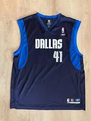 Vintage Reebok Dirk Nowitzki #41 Size Men’s XL Dallas Mavericks Jersey • $27.88