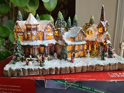 £79.99 • Buy Vintage Konstsmide Victorian Christmas Village Scene Light Up/Fibre Optic Boxed