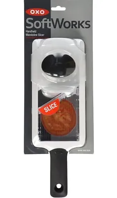 OXO Handheld Mandolin Food Slicer Adjustable Non Slip Knob & Food Softworks • £15.99