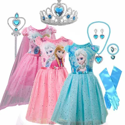 Frozen 2 Inspired Snow Elsa Princess Costume Party Cosplay Anna Dress For Girls • $19.99