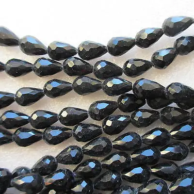 £3.99 • Buy 60 Teardrop Faceted Glass Beads Crystal 12 X 8mm Craft Jewellery Making 