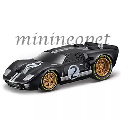 Maisto Muscle Machines Ford Gt 40 Mkii #2 1/64 Diecast Model Car Black 15545 Bk • $5.90