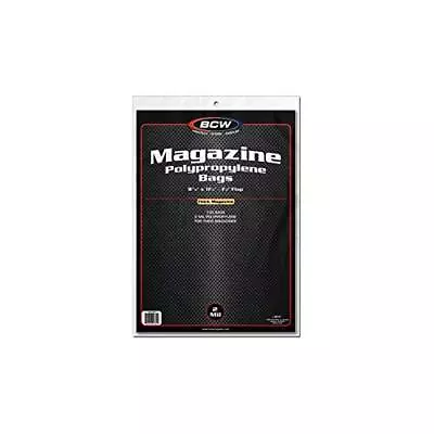 Lot 100 Standard Regular Size Magazine Sleeves Bags Pack BCW Storage Protector • $11.99