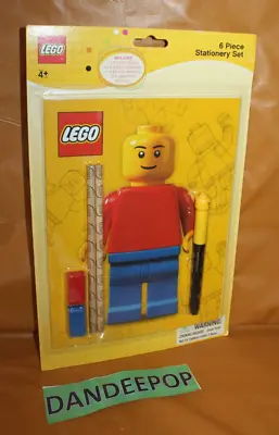 Lego 6 Piece Stationery Set Notebook Brick Erasers Pencils • $19.99