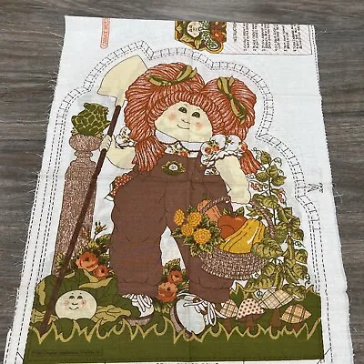 Vintage Red Head Frog Mushroom Cabbage Patch Kids Doll Cut & Sew Pillow Panel • $9.99