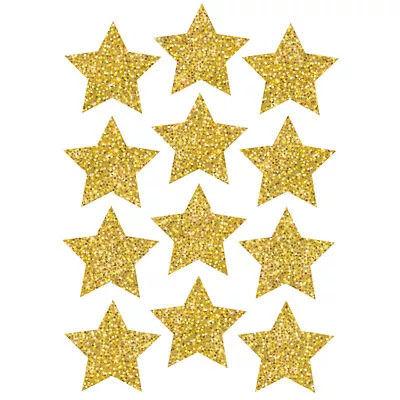 Ashley Productions Die-Cut Magnets 3  Gold Sparkle Stars Pack Of 12 • $11.39
