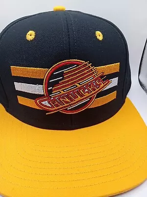 Vancouver Canucks NHL '47 Brand Throwback Black MVP Adjustable Hat • $20