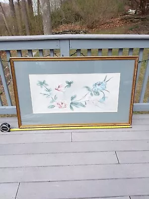 Vintage MCM Oil Painting Textured Floral By Vanguard - Vanguard Studios Andres • $145