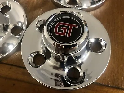 New Metal Ford Falcon XA XB GT Chrome Skull Hub Caps Suit 12 Slot Sedan-Coupe XY • $175