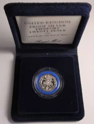 1982 Queen Elizabeth Ii Silver Proof Piedfort Twenty Pence 20p Coin Box & Coa • £29.99