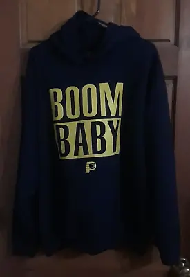 Indiana Pacers Nba Item Of The Game Mens 2xl Navy Blue Boom Baby Hoodie • $19.99