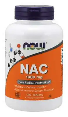 NOW Foods N-Acetyl-Cysteine (NAC) 1000mg 120 Tabs Immune System Function 9/25EX • $34.95