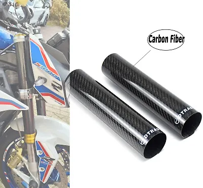 1 Pair 6.89 Inch Motorcycle Fork Wraps Cover Guard Protectors Full Carbon Length • $27.91