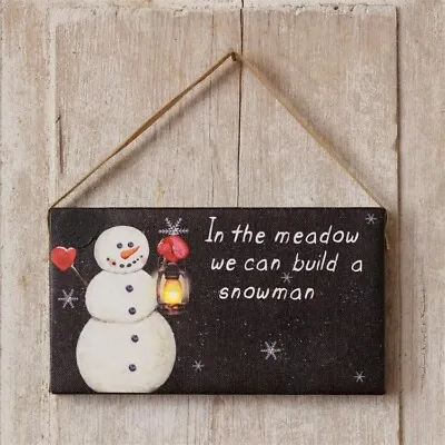 Snowman Led Canvas Sign Hanger • $17.99