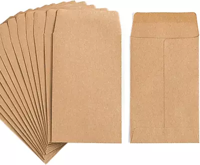 100 Pack Small Coin Envelopes Self-Adhesive Kraft Paper Seed Envelopes Mini Part • $7.80