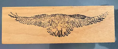 Mounted Rubber Stamp Flying Owl Owl Stamp Wildlife Enterprises Ltd 1991 Unused • $9.99