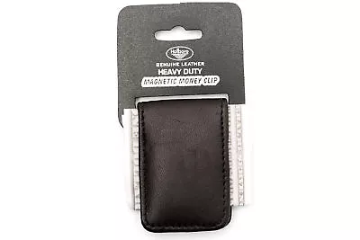 Men's New Genuine Leather Strong Magnetic Money Clip Black • $8.75