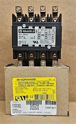 Square D 8910DPA44V09 Definite Purpose Contactor  4-Pole Open • $75