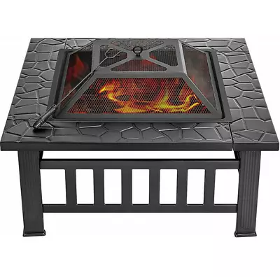 Outdoor Fire Pit Wood Burning Patio Heater Backyard Patio Deck Stove Fireplace • $86.91