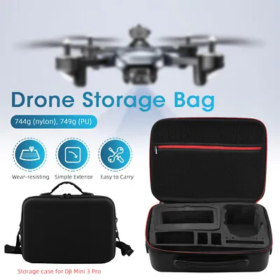 $35.78 • Buy For DJI Mini 3 Pro Storage Bag Carrying Case Portable Drone Handbag PU Combo Bag